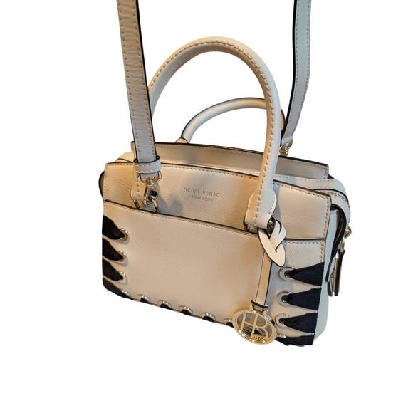 Henri Bendel West 57th Leather Mini Carry All with Lacing - Picture 2 of 16